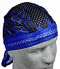 Royal Blue Flames, Vented Sport Headwrap